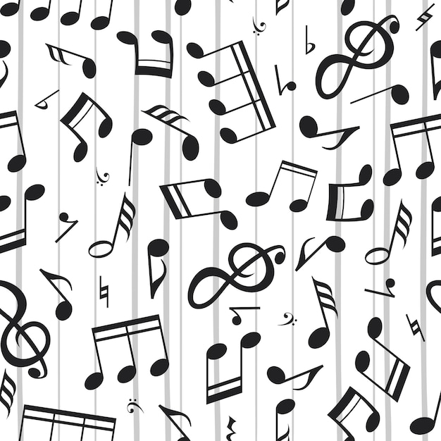 Musical note fabric textile pattern