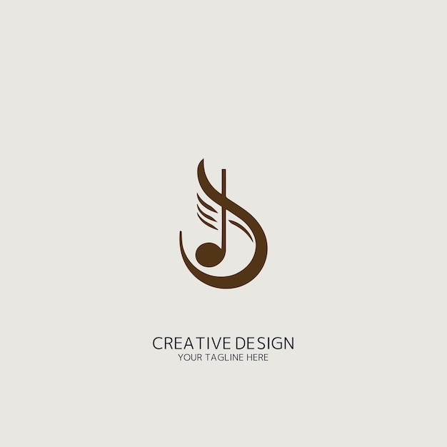 musical note logo vector