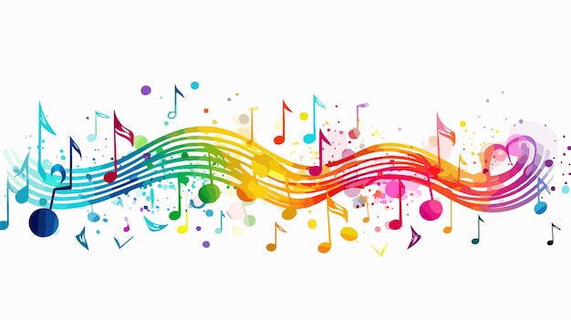 Musical Notes Illustration Vibrant and Creative Music Symbols Design