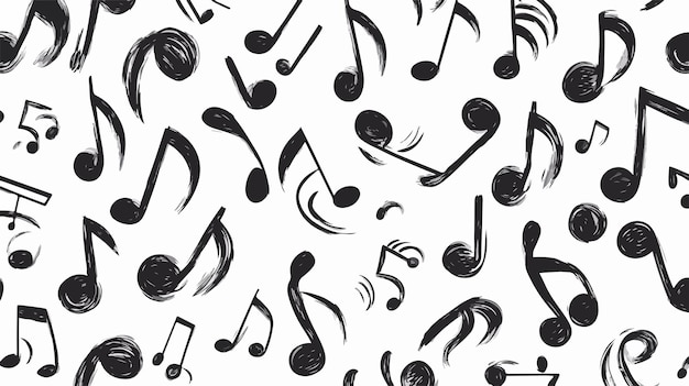 Vector musical notes seamless vector pattern music sign