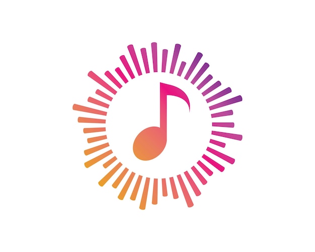 Musicequaizer and sound effect ilustration logo vector icon template