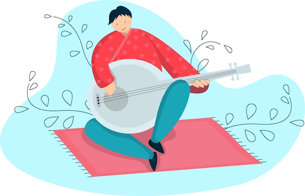 Musician Relaxing Violins Free Vector