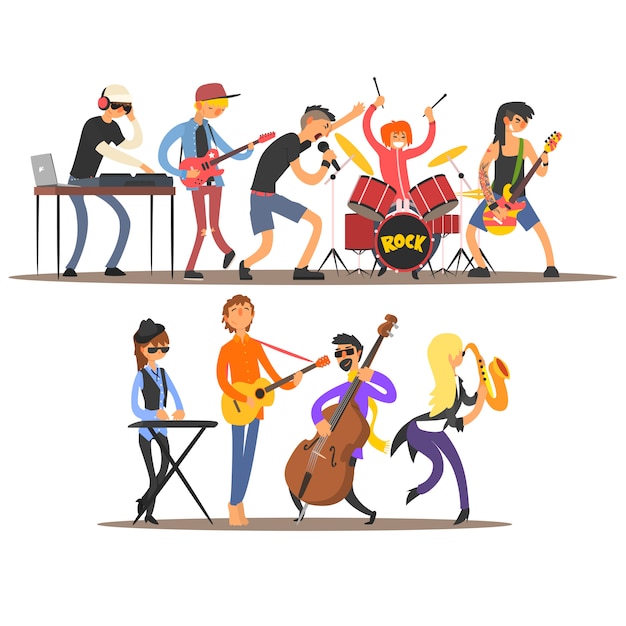 Musicians and Mucical Instruments. Illustration