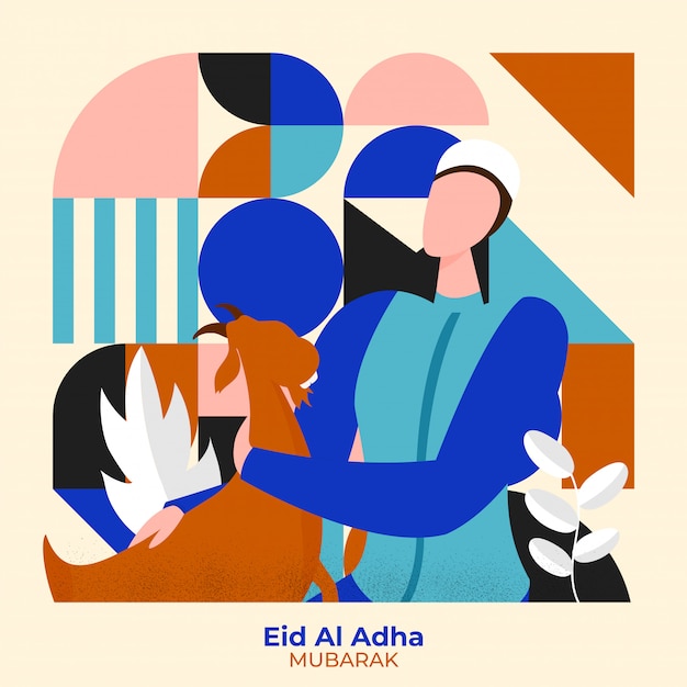 Muslim community festival Eid Al Adha Mubarak concept 