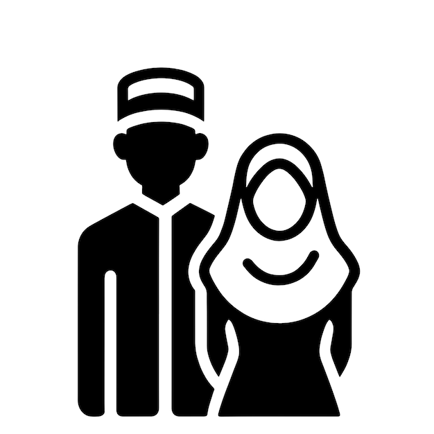 Vector muslim couple svg