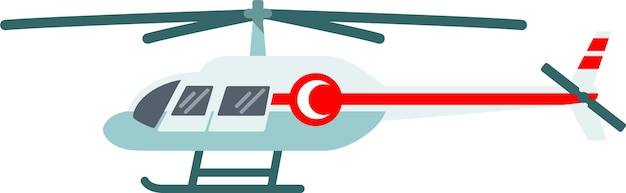 Vector muslim emergency helicopter in flat style