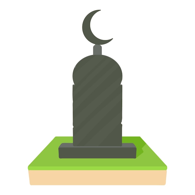 Muslim grave icon Cartoon illustration of muslim grave vector icon for web