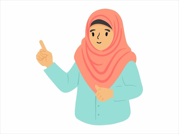 Muslim Islamic character wearing Hijab