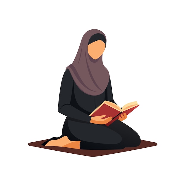 Muslim Prayer Islamic Vector Illustration