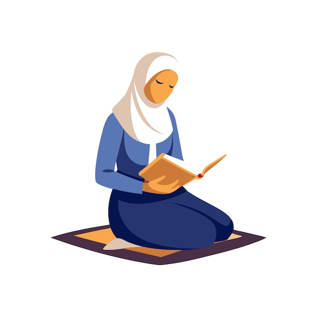 Muslim Prayer Islamic Vector Illustration