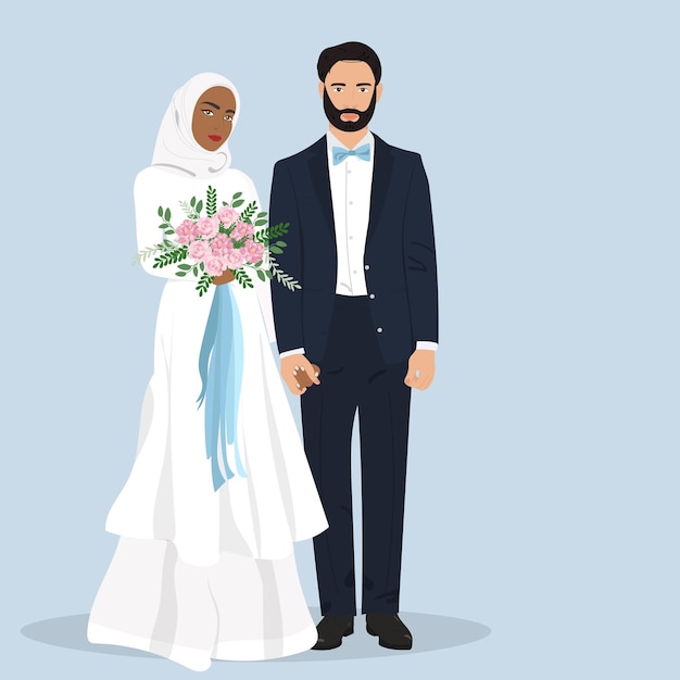 Muslim wedding couple