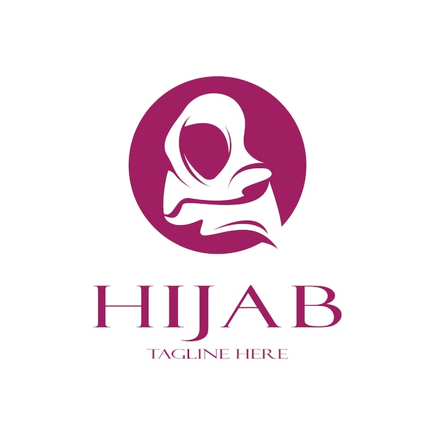 muslimah hijab logo template vector illustration designvector