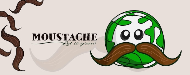 Mustache awareness banner for November