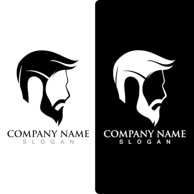 Mustache and beard logo and symbol vector