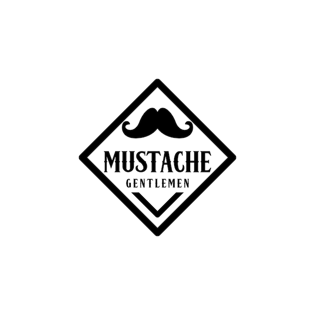 Mustache logo concept vector. Hairstylist logo for mustache style and fashion