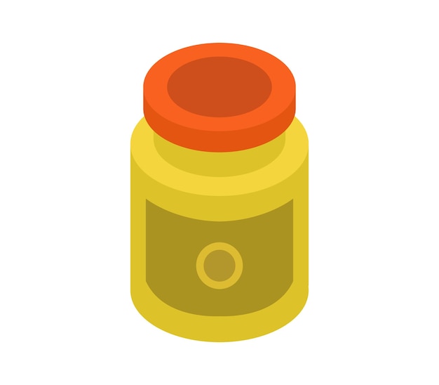 Mustard jar isometric