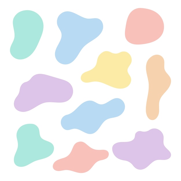 Muted Flat Colour Blobs