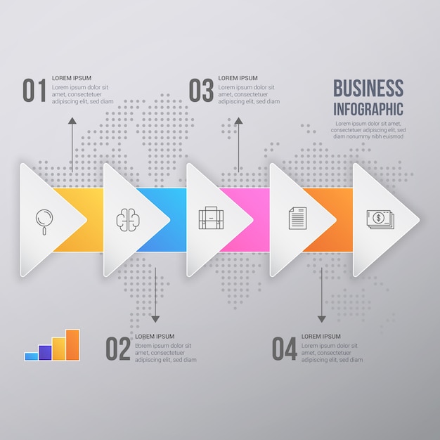 Muticolor Business Infographic Template Design