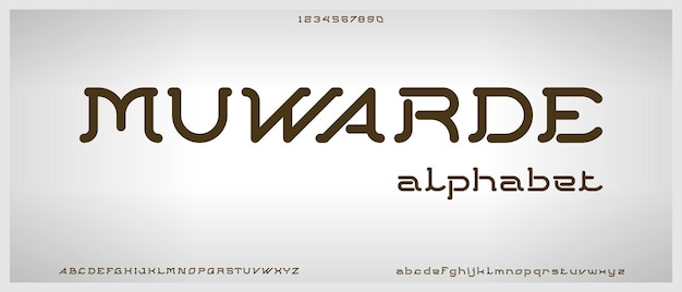 Muwarde modern creative alphabet with urban style template