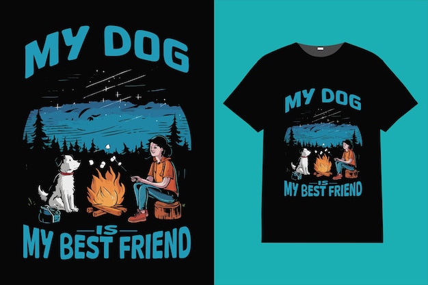 My doge is my Best friend Typography tshirt design