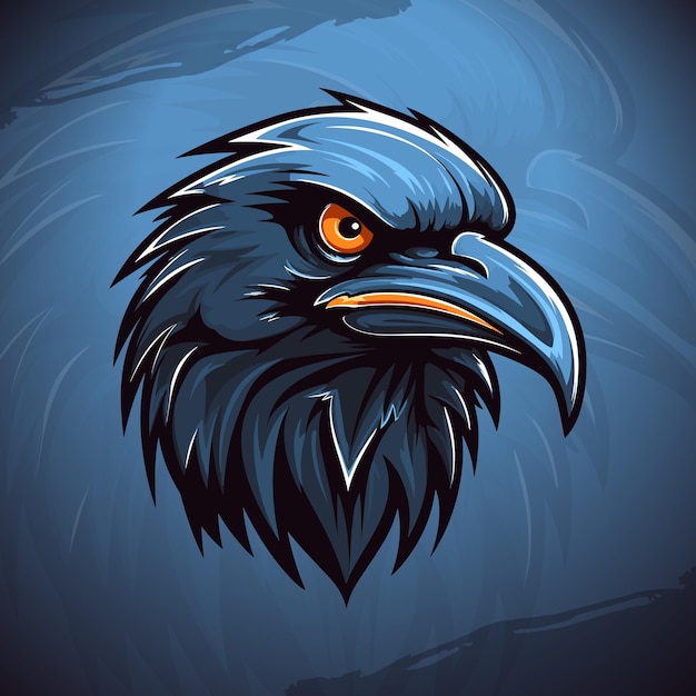 Mysterious Crow Emblem Modern Logo Design Concept for Sports amp Esports Bewitching and Bold