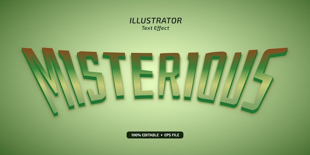 Mysterious editable text effect