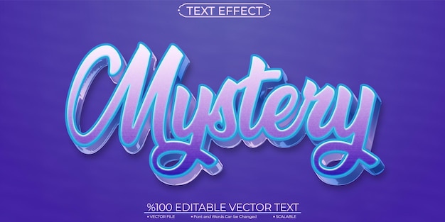 Mystery Editable and Scalable Vector Text Effect