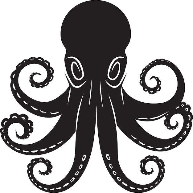 Mystical Mantle Octopus Logo Design Subaquatic Serenity Emblematic Icon