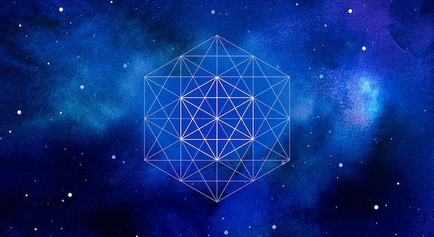 Mystical sacred geometry vector symbol Spirituality harmony