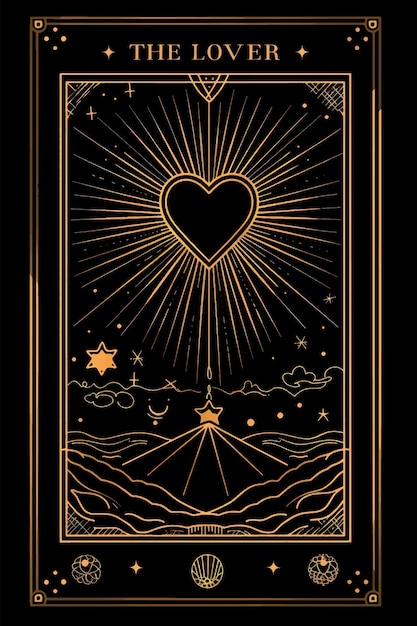 Mystical tarot card art