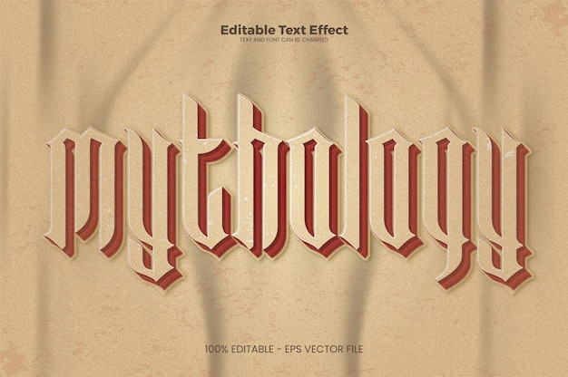 Mythology editable text effect in modern trend style