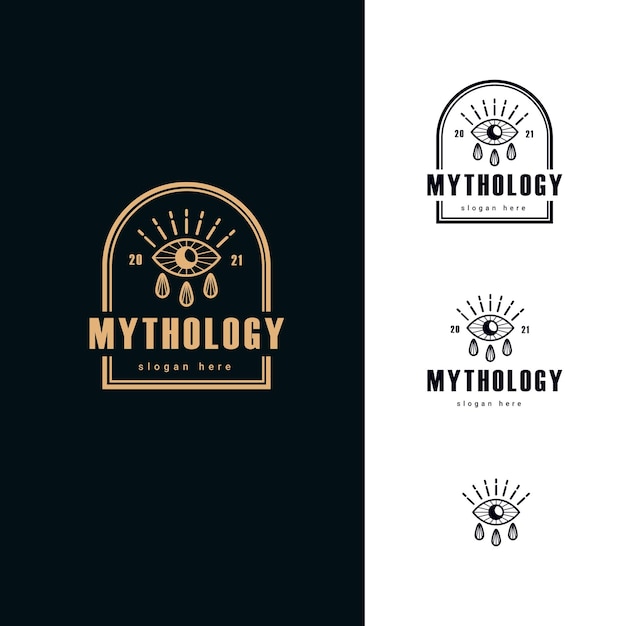 Mythology logo template. mistycal logo concept vector illustration