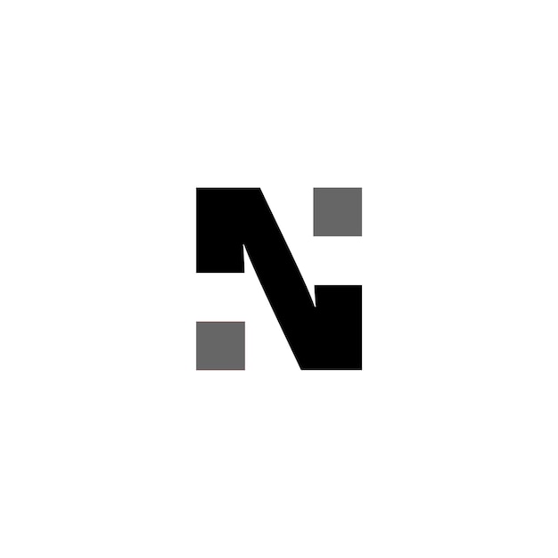 N alphabet letter logo icon design vector