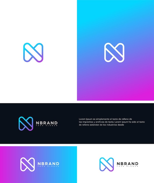 N Letter Logo Icon Brand Identity Sign N Letter Symbol Template