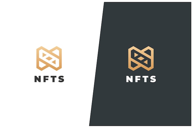 N Letter Monogram Vector Logo NFTS Concept Design