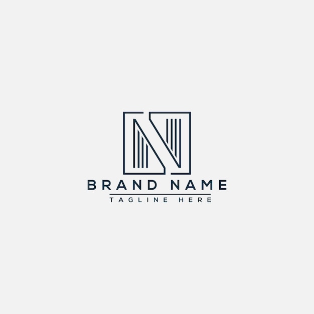 N Logo Design Template Vector Graphic Branding Element.