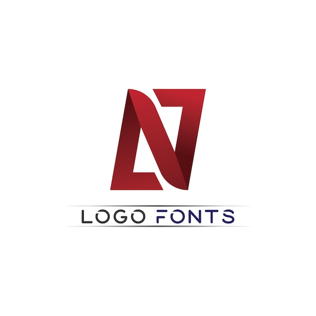 N logo font company logo business and letter initial N design vector and letter for logo