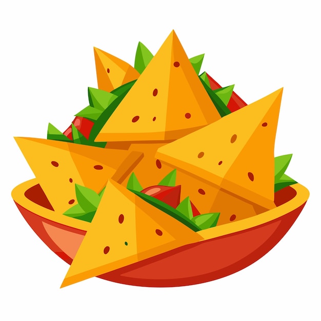 Vector nachos clipart cartoon style vector illustration