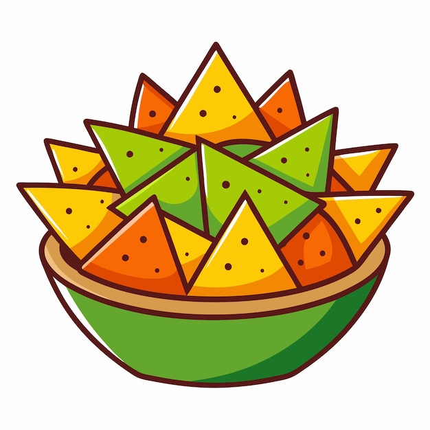 Nachos clipart cartoon style vector illustration