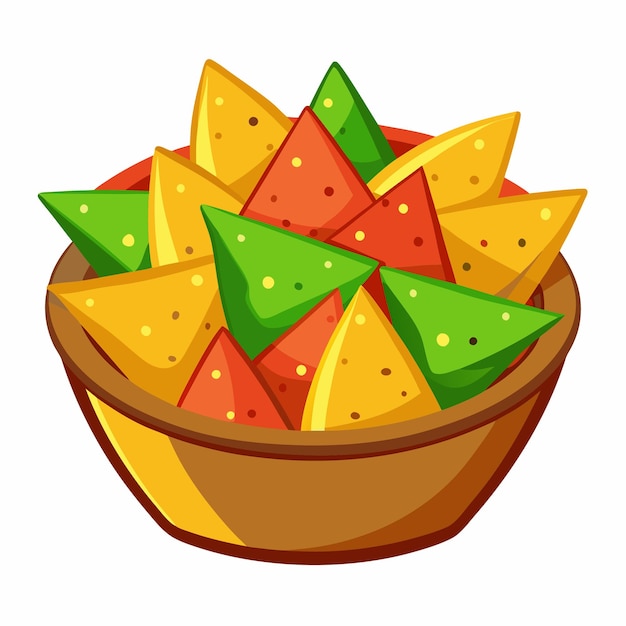 Nachos clipart cartoon style vector illustration