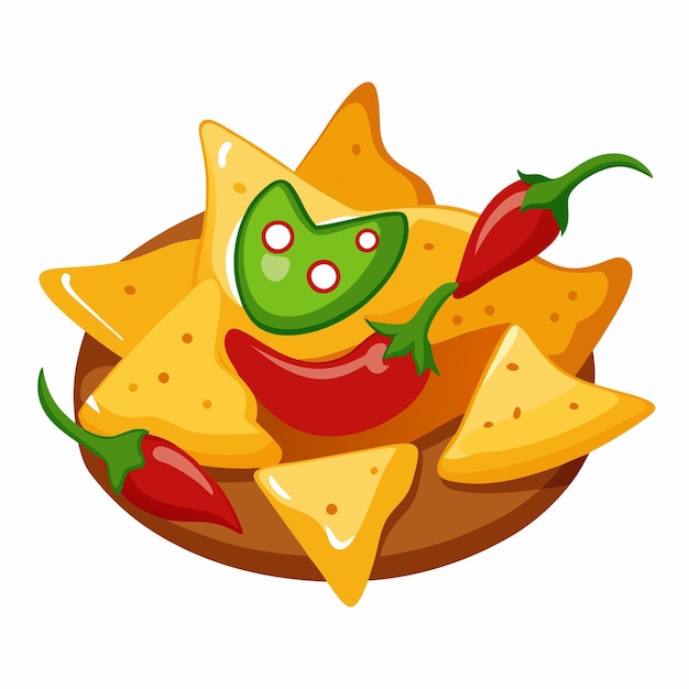 Vector nachos illustration vector graphic