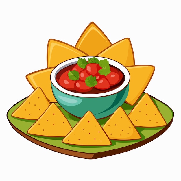 Nachos illustration vector graphic