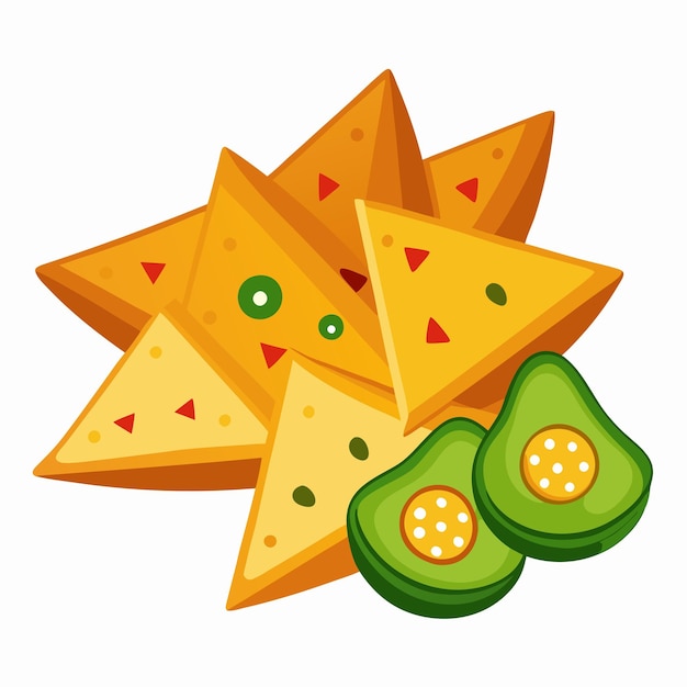 Vector nachos illustration vector graphic