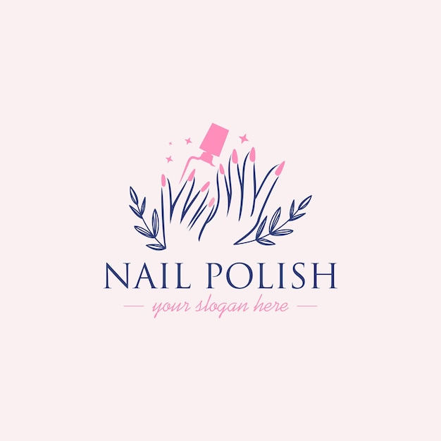 Nail beauty logo design with creative concept idea