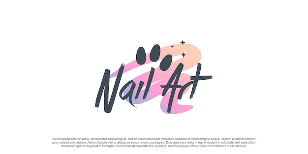 Nail logo design vector for beauty or lifestyle with unique concept