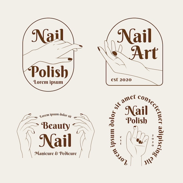 nail logo nails beauty salon with beautiful aesthetic hand