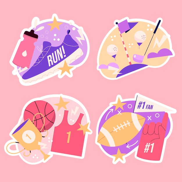 Naive sports stickers collection