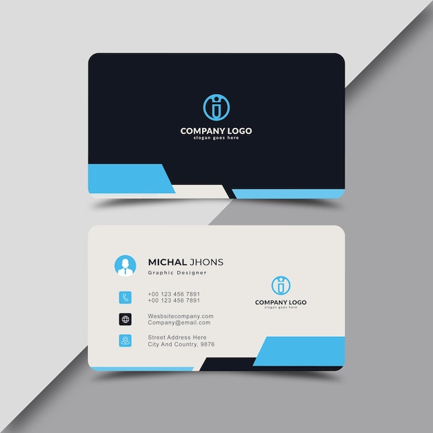 Name business card design minimalist