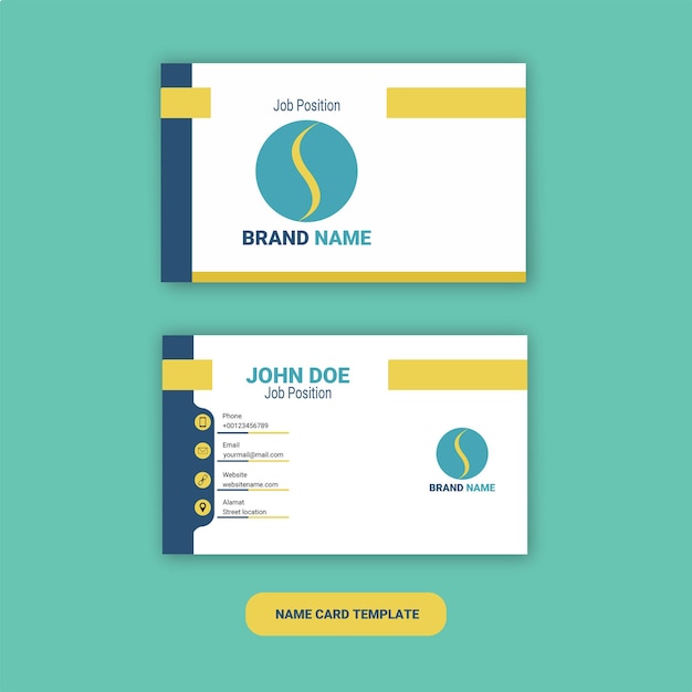 name card template modern design for business ready to print eps 10 format