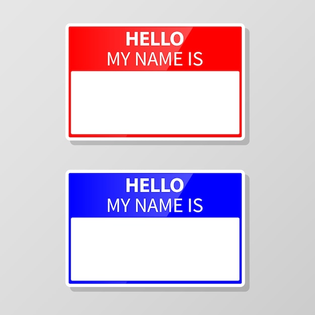 Name tag set illustration